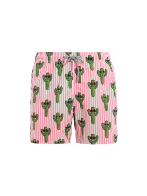 MC2 SAINT BARTH: Swim shorts & swimming trunks - Gustavia cactus print swim shorts