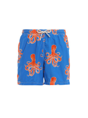 MC2 SAINT BARTH: Costumi piscina e boxer - Boxer mare Lighting con stampa Happy Octopus
