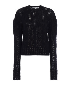 MCQ: crew necks - See-through mohair blend jumper