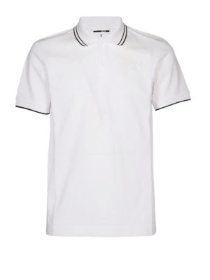 MCQ: polo shirts - Swallow embroidered white polo shirt