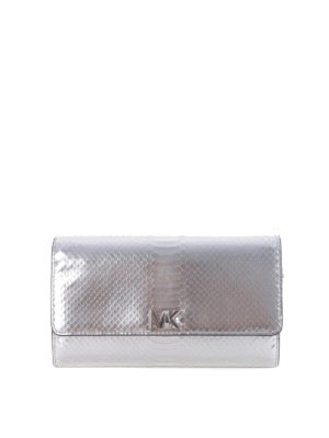 MICHAEL KORS: clutches - Mott embossed laminated leather bag
