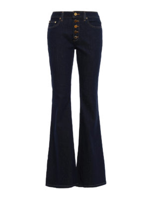 MICHAEL KORS: jeans a zampa - Jeans a zampa Selma con vita alta