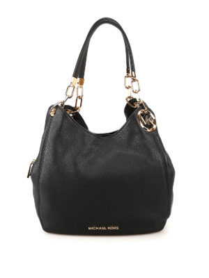 MICHAEL KORS: shoulder bags - Lillie black large shoulder bag