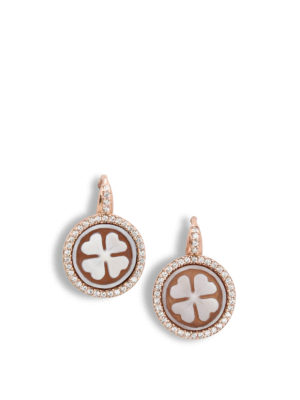 Michelangelo: Earrings - Cloverleaf cameo earrings