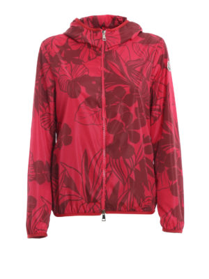 MONCLER: casual jackets - Vive floral print waterproof jacket