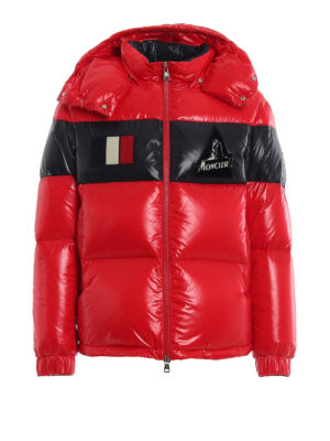 MONCLER: padded jackets - Gary red puffer jacket