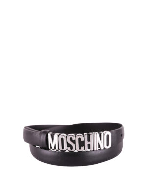 MOSCHINO: belts - Maxi metal logo belt