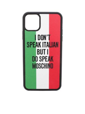 MOSCHINO: custodie e cover - Cover Iphone 11 Pro Max Italian Slogan