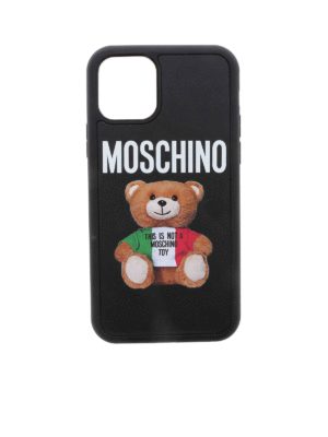MOSCHINO: custodie e cover - Cover Iphone 11 Pro Italian Teddy Bear nera