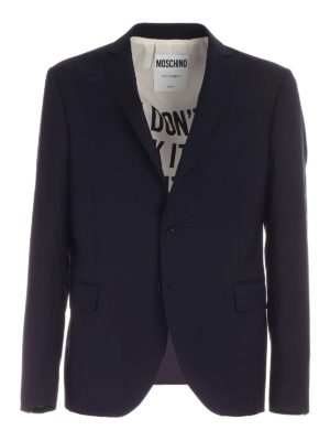 MOSCHINO: formal suits - Single-breasted suit in blue