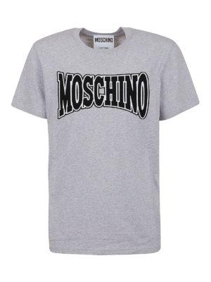MOSCHINO: t-shirts - Embroidered logo lettering T-shirt