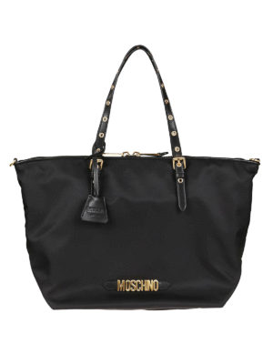 MOSCHINO: totes bags - Logo lettering nylon tote bag