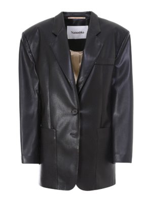 レザージャケット・コート FABIANA FILIPPI Women Leather Jackets PLD271W272F263825 Blac Fabiana Filippi Leather jacket in black - Black