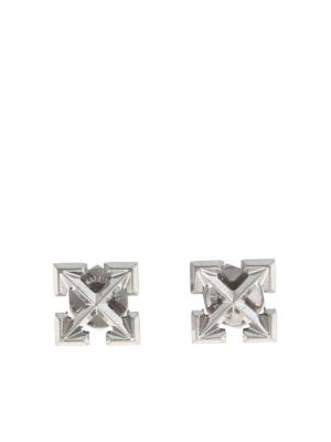 OFF-WHITE: Earrings - Mini Arrow earrings in silver color