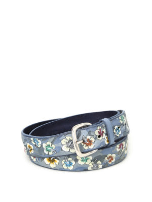 ORCIANI: belts - Ibis embossed leather belt