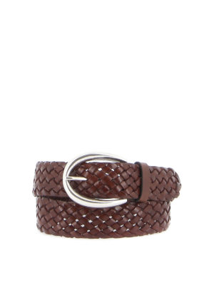 ORCIANI: belts - Woven leather belt