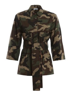 P.A.R.O.S.H.: camicie - Camicia camouflage con cintura