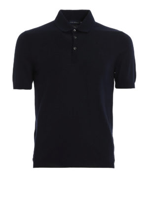 Tシャツ・カットソー Paul & Shark SS24 POLO (24411639 260) Paul & Shark patch-detail Stripe Polo Shirt | Blue | FARFETCH