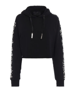 PHILIPP PLEIN: Sweatshirts & Sweaters - Crystal Plein crop hoodie