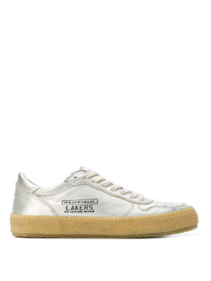 PHILIPPE MODEL: trainers - Lakers Vintage silver-tone leather sneakers
