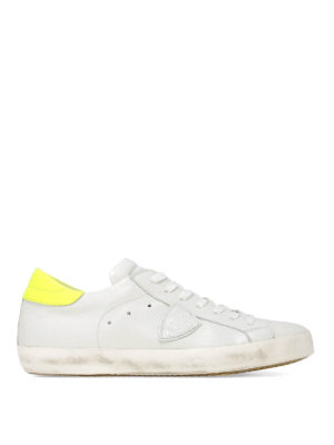PHILIPPE MODEL: trainers - Paris low top white and yellow sneakers