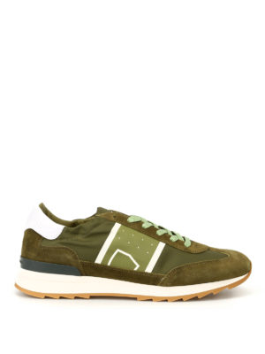 PHILIPPE MODEL: trainers - Toujours Basic green nylon sneakers