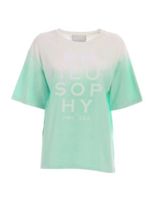 Philosophy di Lorenzo Serafini: t-shirt - T-shirt effetto degradè verde