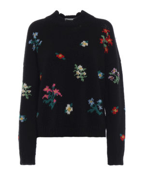 Philosophy di Lorenzo Serafini: Turtlenecks & Polo necks - Multicolour embroidered wool jumper