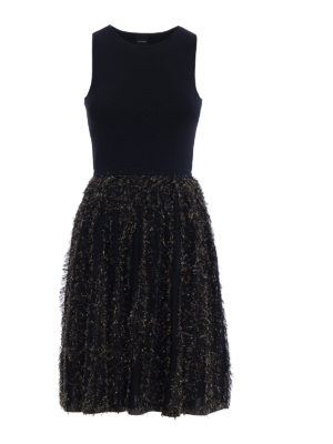 Pinko: knee length dresses - Nevis lamé insert dress