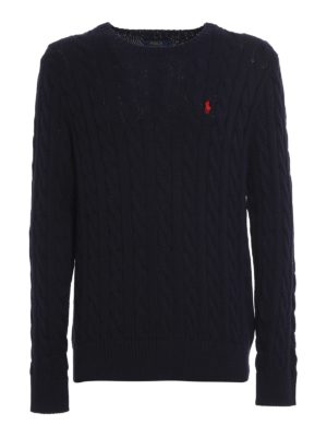 POLO RALPH LAUREN: crew necks - Cable knit cotton sweater
