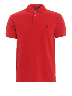 POLO RALPH LAUREN: polo shirts - Classic red pique cotton polo shirt