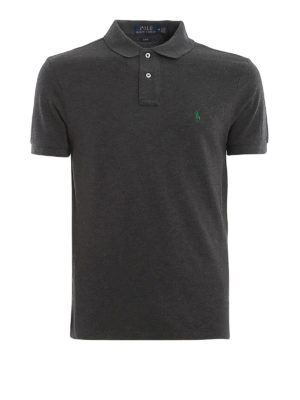 POLO RALPH LAUREN: polo shirts - Grey cotton logo embroidery polo shirt