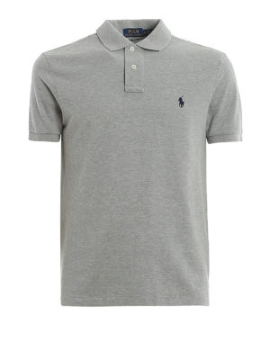 POLO RALPH LAUREN: polo shirts - Grey pique cotton polo shirt
