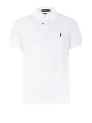 POLO RALPH LAUREN: polo shirts - White custom slim fit polo shirt