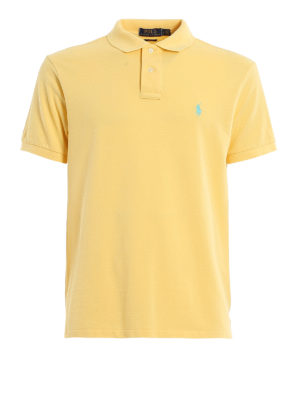 POLO RALPH LAUREN: polo shirts - Yellow slim polo shirt