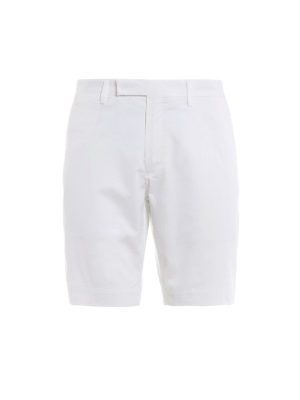 POLO RALPH LAUREN: pantaloni corti e shorts - Pantaloni corti in cotone stretch blu bianco