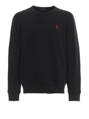 POLO RALPH LAUREN: Sweatshirts & Sweaters - Black cotton blend sweatshirt