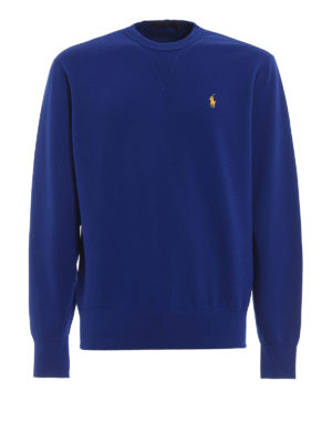 POLO RALPH LAUREN: Sweatshirts & Sweaters - Blue soft cotton blend classic sweatshirt