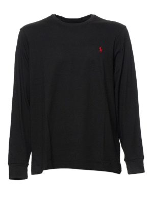 POLO RALPH LAUREN: t-shirts - Long sleeve t-shirt in black