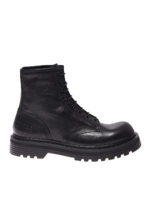 PREMIATA: ankle boots - Leather combat boots in black