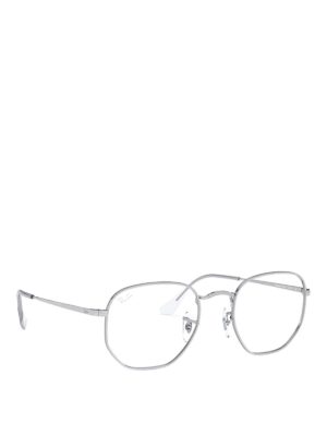RAY-BAN: Glasses - Hexagonal silver eyeglasses