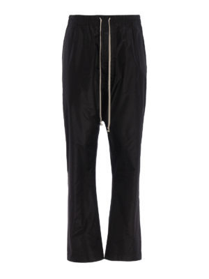 RICK OWENS: casual trousers - Silk drop crotch trousers