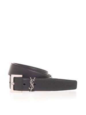 SAINT LAURENT: belts - YSL belt in black