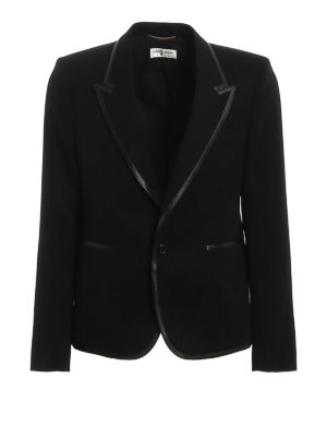 SAINT LAURENT: giacche blazer - Blazer in gabardina di lana