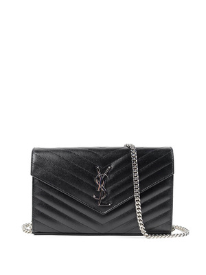SAINT LAURENT: cross body bags - Monogram bag with chain
