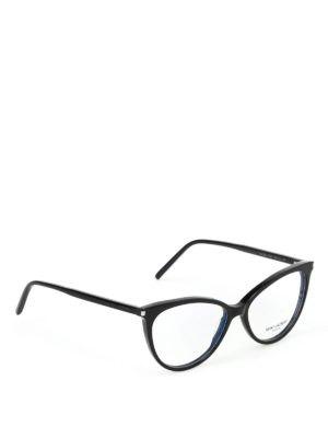 SAINT LAURENT: Glasses - Black cat eye eyeglasses
