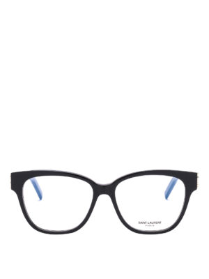 SAINT LAURENT: Occhiali - Occhiali da vista neri lucidi SL M33