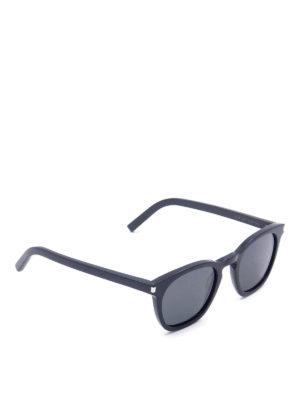 SAINT LAURENT: sunglasses - SL 28 glossy acetate frame sunglasses