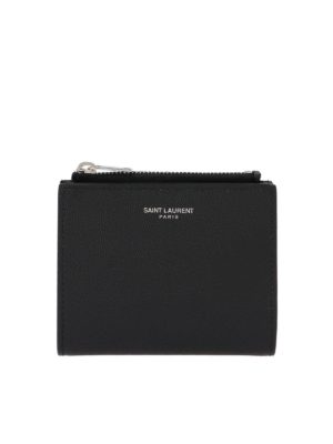 SAINT LAURENT: wallets & purses - Branded cardholder in black