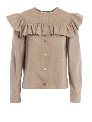 SEE BY CHLOE': casual jackets - Ruched wool cloth jacket